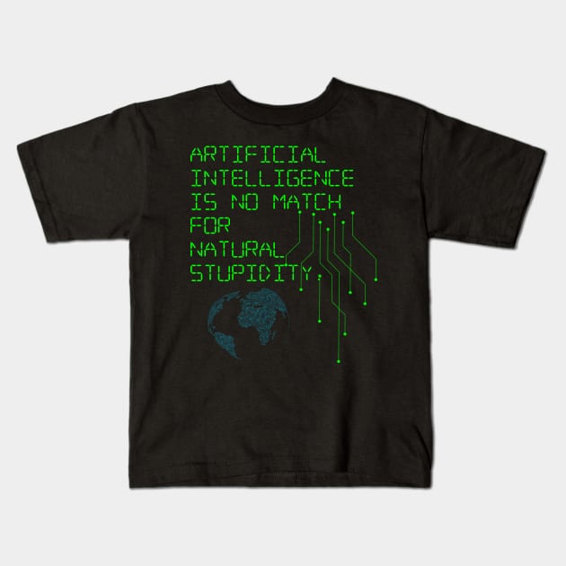 Artificial Intelligence Kids T-Shirt by PhoenixDamn